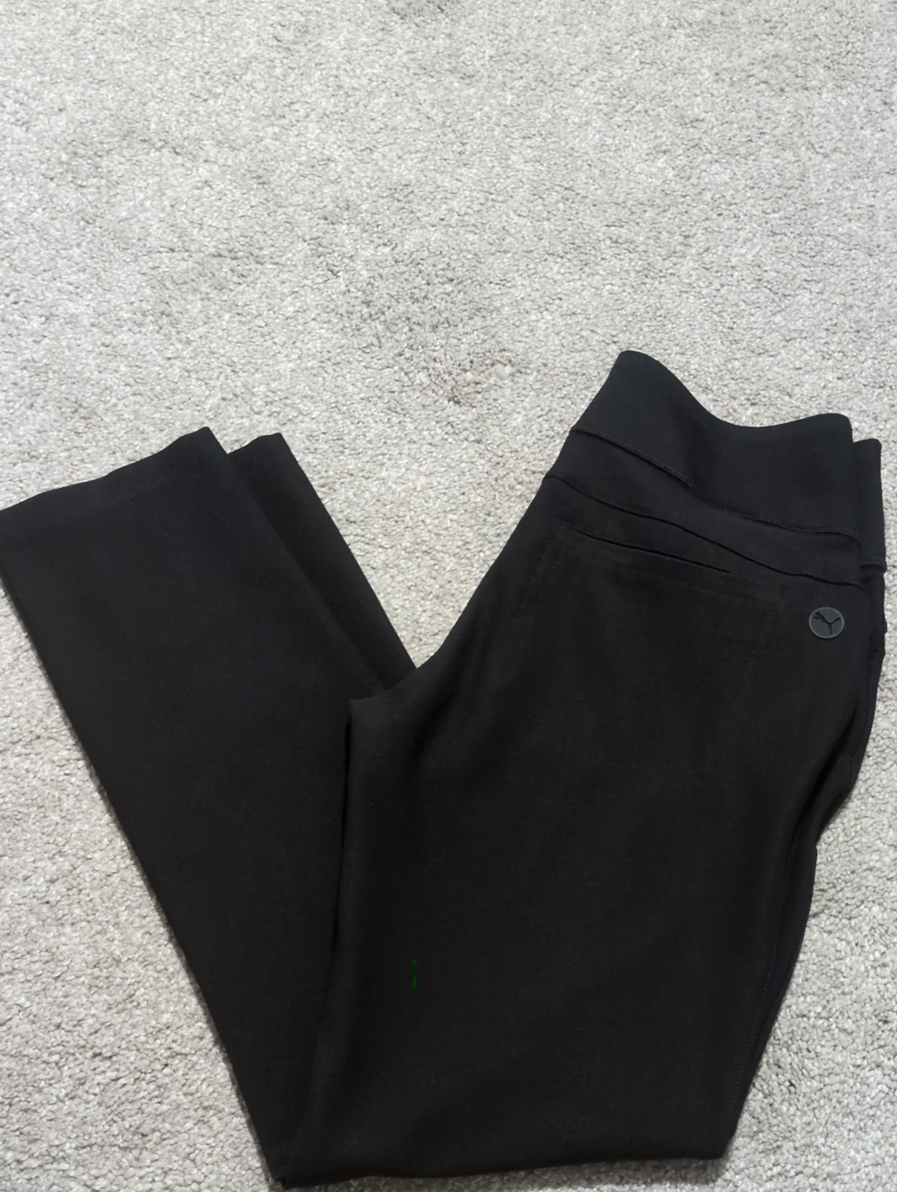 Puma Women's Black Pull-On Golf Pants with Subtle Logo